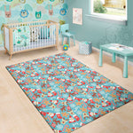 Cute Christmas Elements Pattern Print Area Rug