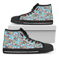 Cute Christmas Elements Pattern Print Black High Top Sneakers