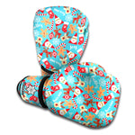 Cute Christmas Elements Pattern Print Boxing Gloves