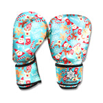 Cute Christmas Elements Pattern Print Boxing Gloves