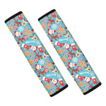 Cute Christmas Elements Pattern Print Car Seat Belt Covers