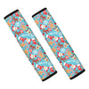 Cute Christmas Elements Pattern Print Car Seat Belt Covers