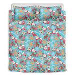 Cute Christmas Elements Pattern Print Duvet Cover Bedding Set