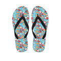 Cute Christmas Elements Pattern Print Flip Flops