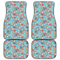 Cute Christmas Elements Pattern Print Front and Back Car Floor Mats