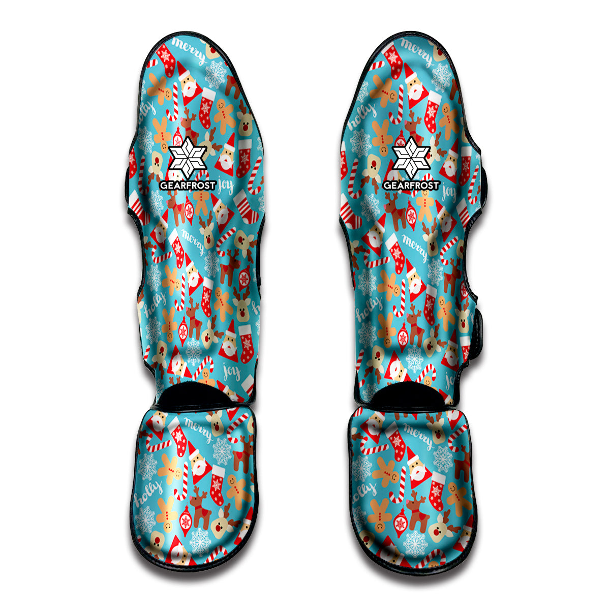 Cute Christmas Elements Pattern Print Muay Thai Shin Guard