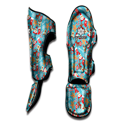 Cute Christmas Elements Pattern Print Muay Thai Shin Guard