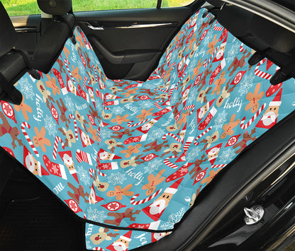 Cute Christmas Elements Pattern Print Pet Car Back Seat Cover