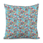 Cute Christmas Elements Pattern Print Pillow Cover