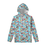 Cute Christmas Elements Pattern Print Pullover Hoodie