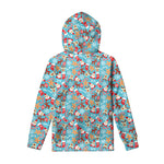 Cute Christmas Elements Pattern Print Pullover Hoodie