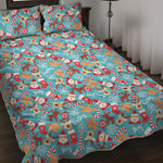Cute Christmas Elements Pattern Print Quilt Bed Set