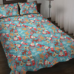 Cute Christmas Elements Pattern Print Quilt Bed Set