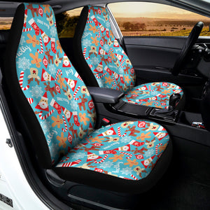 Cute Christmas Elements Pattern Print Universal Fit Car Seat Covers