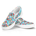 Cute Christmas Elements Pattern Print White Slip On Sneakers