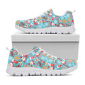 Cute Christmas Elements Pattern Print White Running Shoes