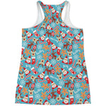 Cute Christmas Elements Pattern Print Women's Racerback Tank Top