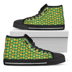 Cute Christmas Emoji Pattern Print Black High Top Shoes