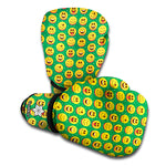 Cute Christmas Emoji Pattern Print Boxing Gloves