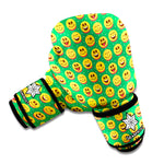 Cute Christmas Emoji Pattern Print Boxing Gloves