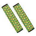 Cute Christmas Emoji Pattern Print Car Seat Belt Covers