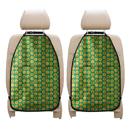 Cute Christmas Emoji Pattern Print Car Seat Organizers