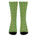 Cute Christmas Emoji Pattern Print Crew Socks