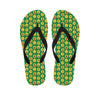 Cute Christmas Emoji Pattern Print Flip Flops