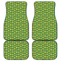 Cute Christmas Emoji Pattern Print Front and Back Car Floor Mats