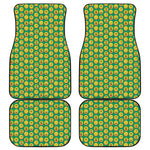 Cute Christmas Emoji Pattern Print Front and Back Car Floor Mats