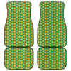 Cute Christmas Emoji Pattern Print Front and Back Car Floor Mats