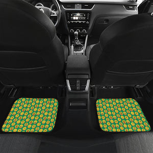 Cute Christmas Emoji Pattern Print Front and Back Car Floor Mats