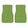 Cute Christmas Emoji Pattern Print Front Car Floor Mats