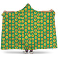 Cute Christmas Emoji Pattern Print Hooded Blanket