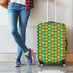 Cute Christmas Emoji Pattern Print Luggage Cover