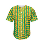 Cute Christmas Emoji Pattern Print Men's Baseball Jersey