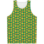 Cute Christmas Emoji Pattern Print Men's Tank Top