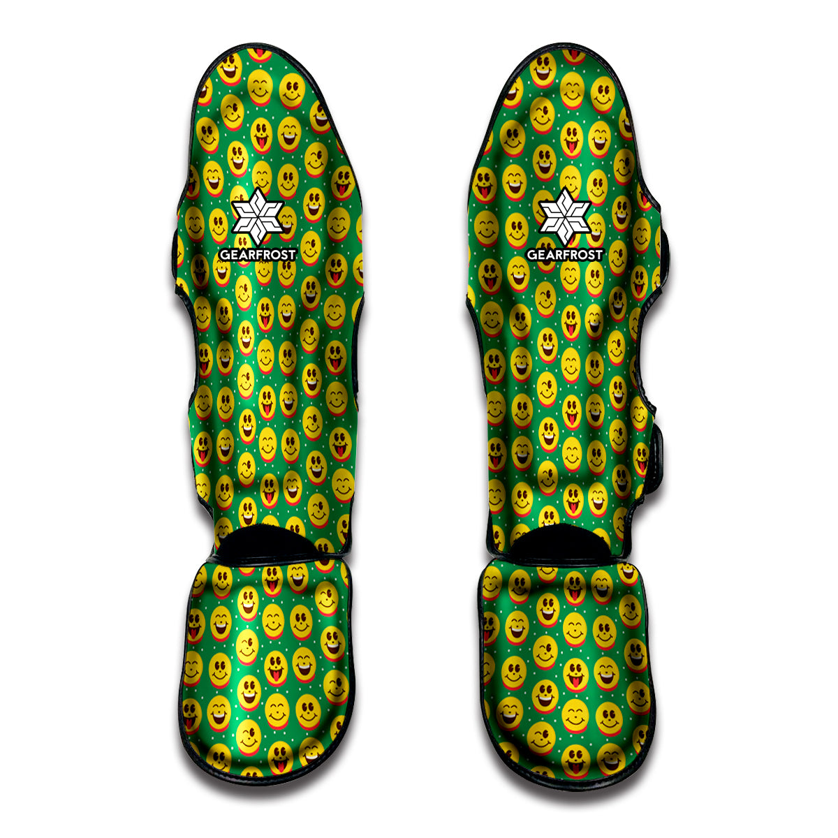 Cute Christmas Emoji Pattern Print Muay Thai Shin Guard