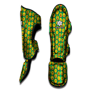 Cute Christmas Emoji Pattern Print Muay Thai Shin Guard