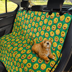 Cute Christmas Emoji Pattern Print Pet Car Back Seat Cover