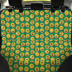 Cute Christmas Emoji Pattern Print Pet Car Back Seat Cover