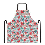 Cute Christmas Poinsettia Pattern Print Apron