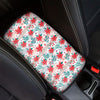 Cute Christmas Poinsettia Pattern Print Car Center Console Cover