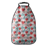 Cute Christmas Poinsettia Pattern Print Car Seat Organizers