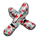 Cute Christmas Poinsettia Pattern Print Muay Thai Shin Guard
