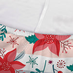 Cute Christmas Poinsettia Pattern Print Sofa Cover