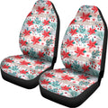Cute Christmas Poinsettia Pattern Print Universal Fit Car Seat Covers