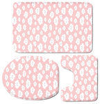 Cute Cloud Pattern Print 3 Piece Bath Mat Set