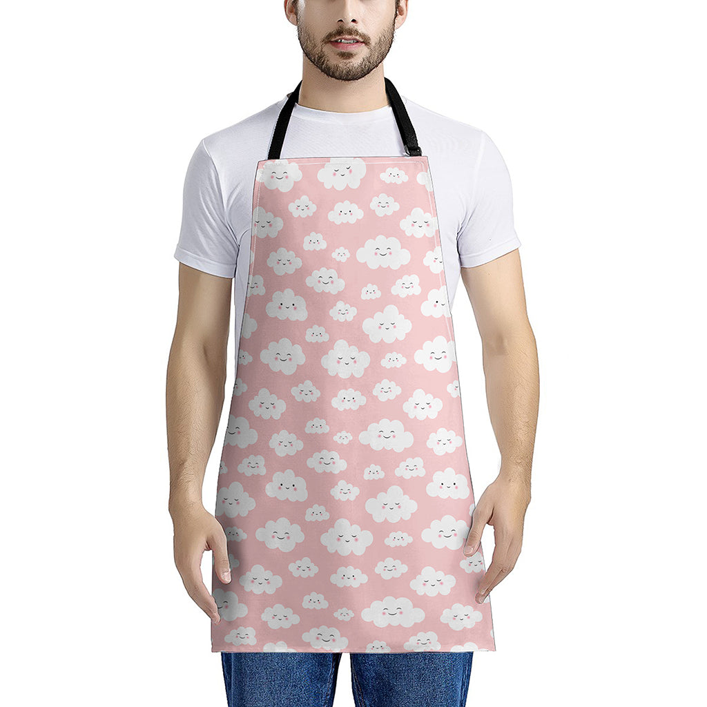Cute Cloud Pattern Print Apron
