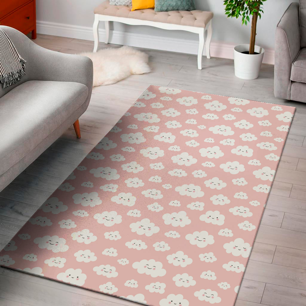 Cute Cloud Pattern Print Area Rug